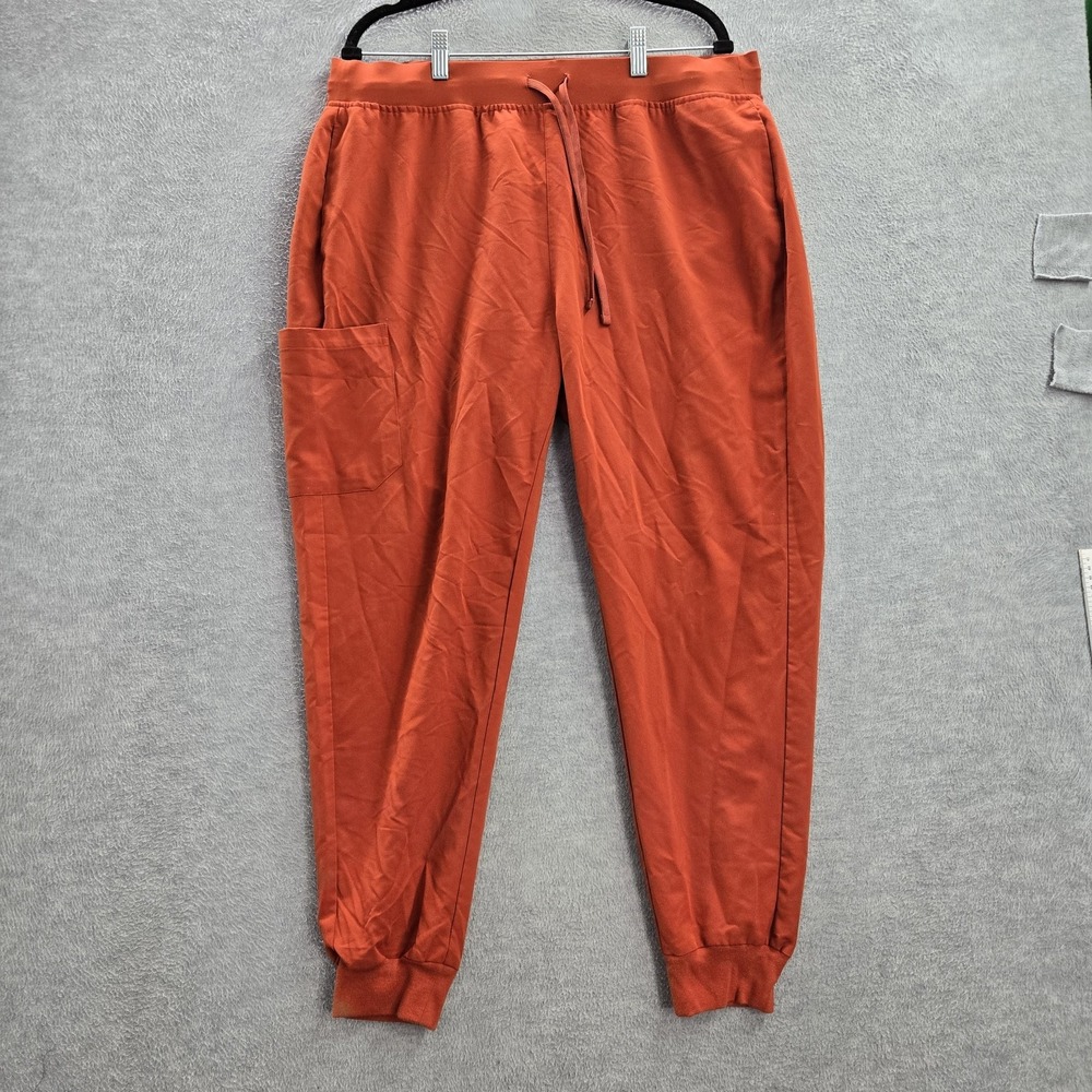 Mandala Women Activewear Pants XL Orange Joggers 27" Inseam